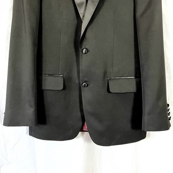Madison Tuxedo Jacket 2 Button Single Vent Polyester Blend Blazer Men sz 38R - Picture 3 of 7